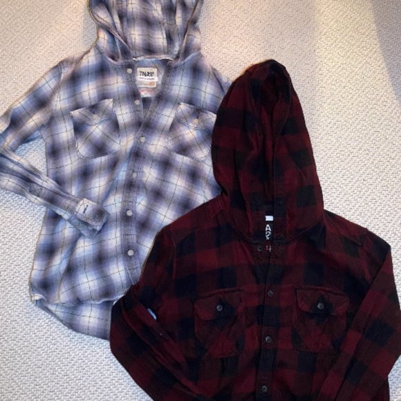 Flannel Bundle Burgundy and Grey - Picture 1 of 7